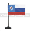 Флажок миниатюрный на подставке с липучкой (4,5х7 см) МЧС представительский (поле с флагом РФ)
