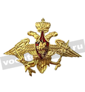 Эмблема на тулью Военно-космическая оборона (ВКО), золотая (металл, на усах)