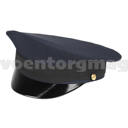 Фуражка простая Полиция нового образца (ткань габардин иссине-черного цвета) к костюму офисному
