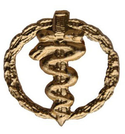 Эмблема петличная ФСКН, золотая, металл (1шт. Левая)