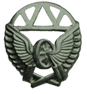 Эмблема петличная Железнодорожные войска, защитная, металл (пара)
